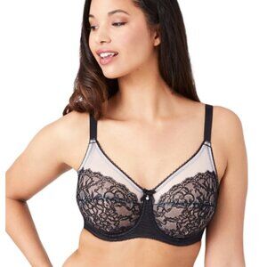 Wacoal Retro Chic Full Figure Bra Women 34D Underwire lace 855186